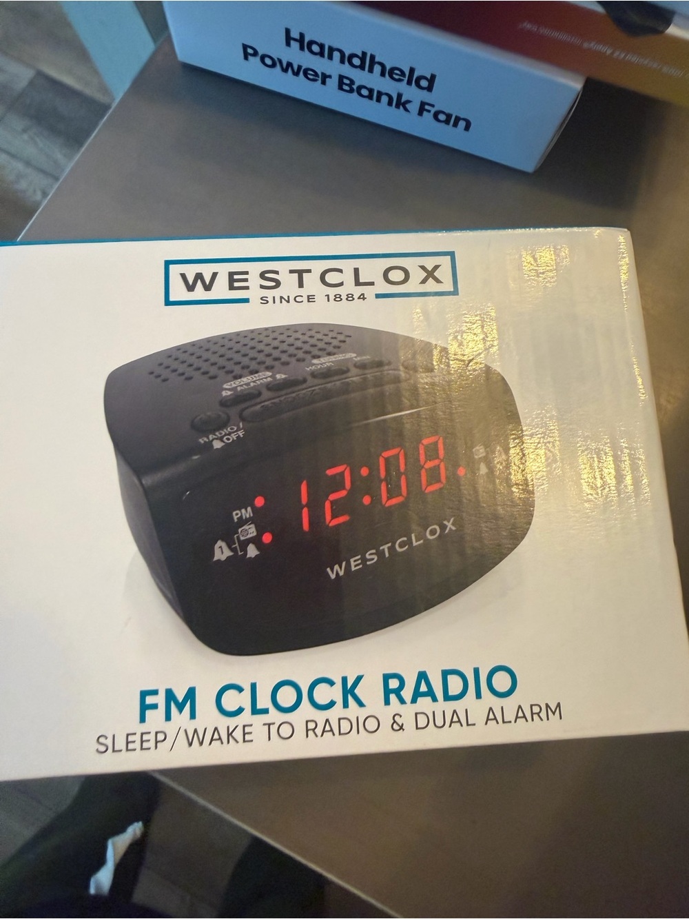 Westclox FM Clock Radio - Black with Red LED